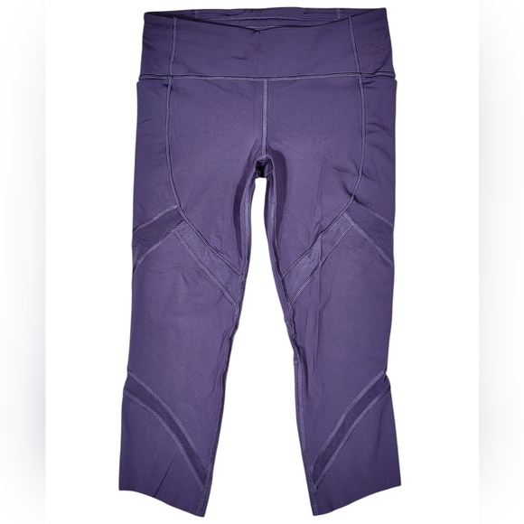 Lululemon On Pace 21" Cropped Legging Size 8 Purple - Picture 1 of 11